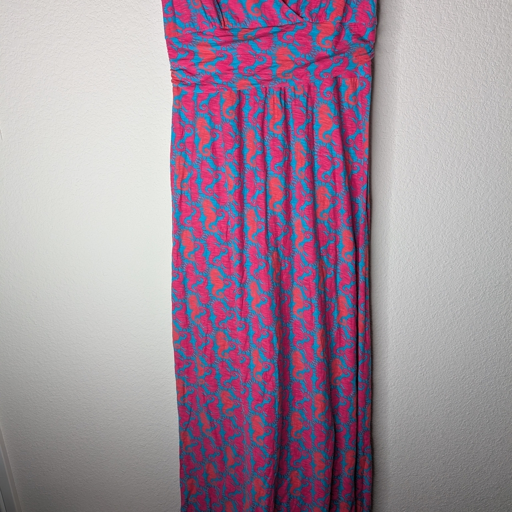 Lilly Pulitzer Vibrant Pink and Blue Maxi Dress - Picture 10 of 10